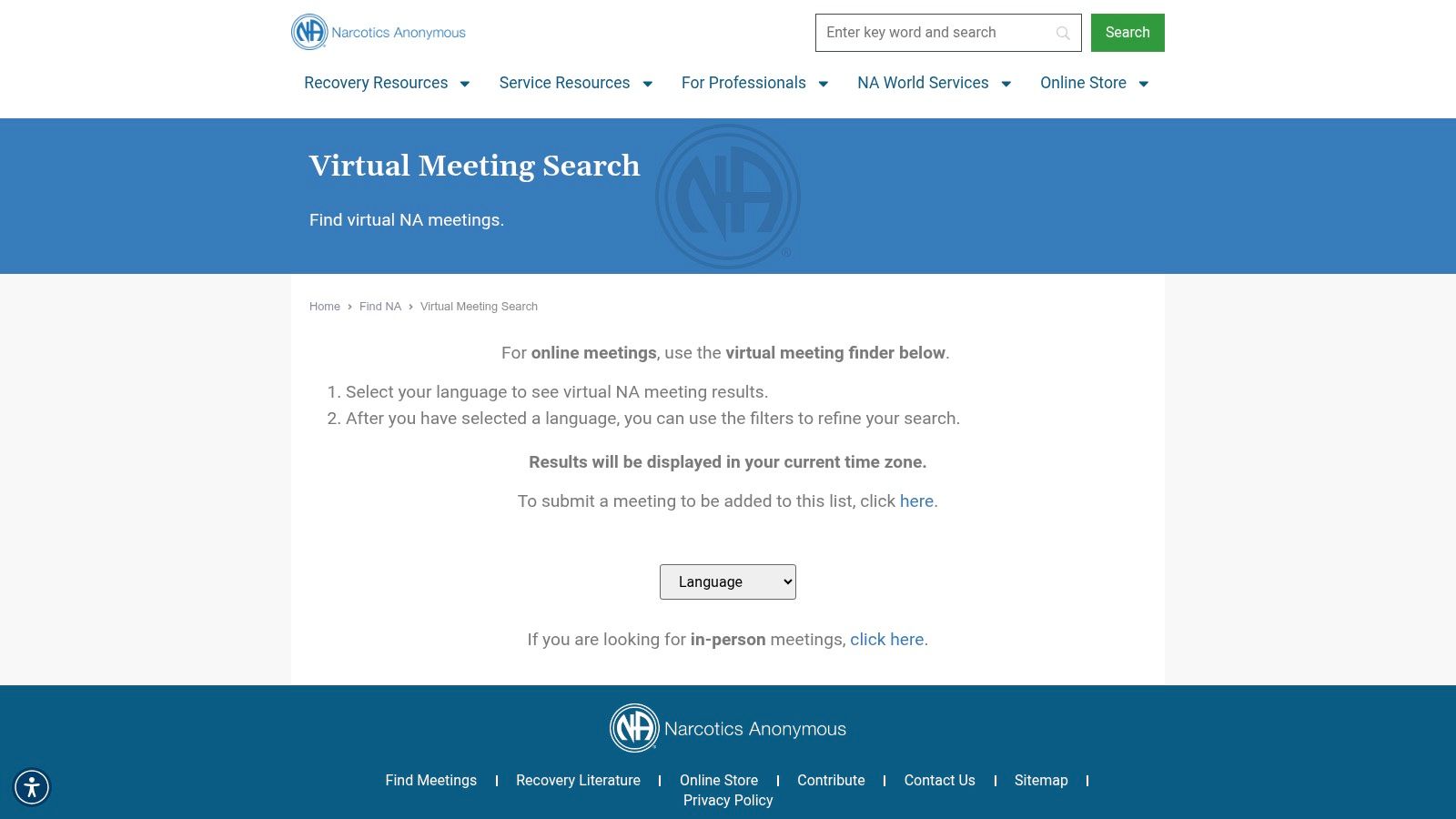NAWS Virtual Meeting Search (official)