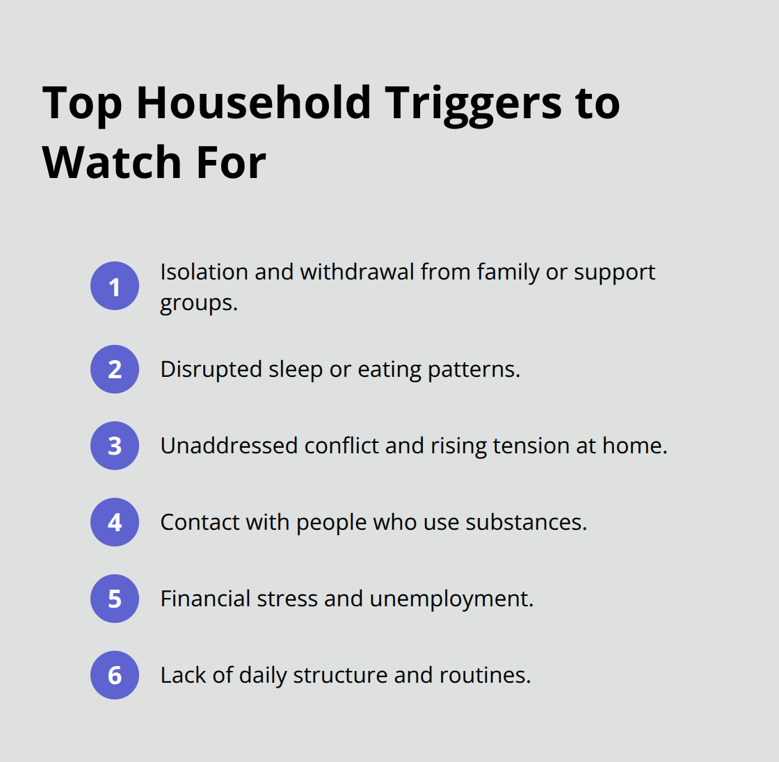 Key household relapse triggers families should monitor - family relapse prevention