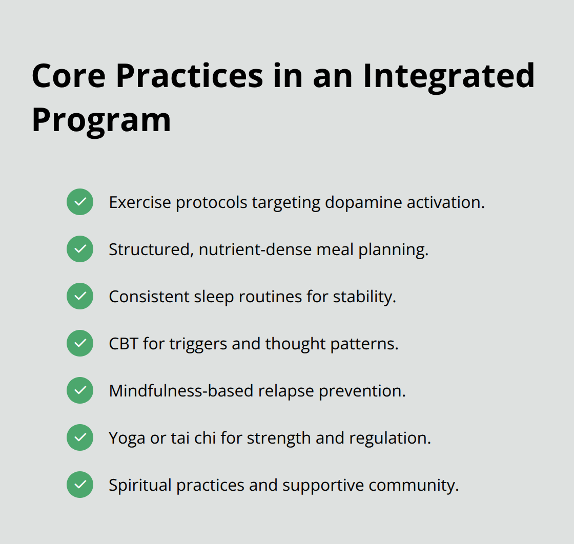 Checklist of core practices that support holistic addiction recovery in the United States. - holistic addiction treatment methods
