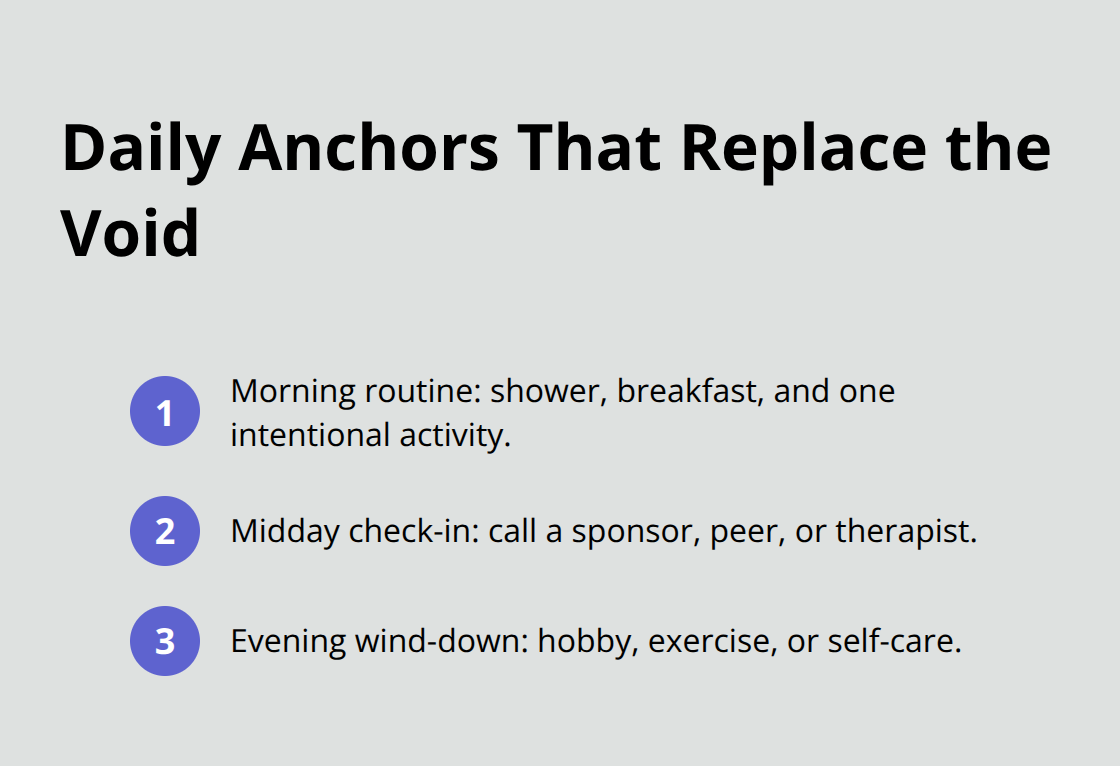 Three essential daily anchors to structure early recovery - tools to maintain sobriety