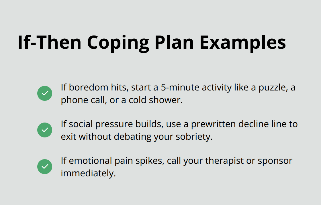 Quick decision-tree responses for common relapse triggers - tools to maintain sobriety